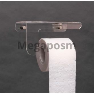 Держатель для туалетной бумаги прозрачный 100х200х100 мм из оргстекла акрила фото